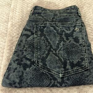 Rag & Bone Snakeskin Print Jeans
